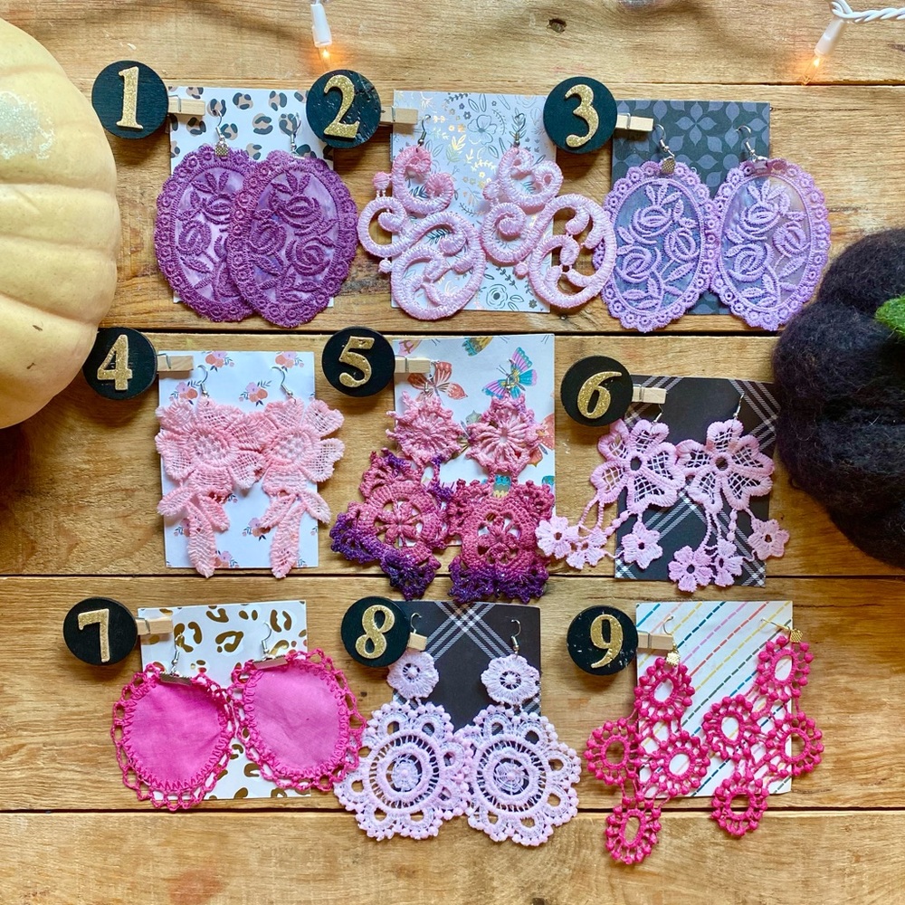 Boho lightweight upcycled unique shabby chic earrings